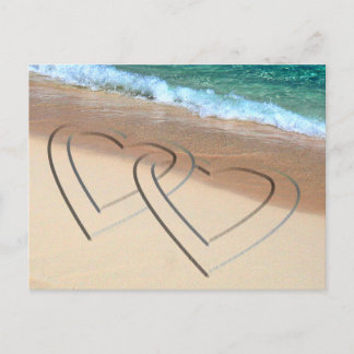 Tarjetas Postales de Boda Salva La Fecha Corazones