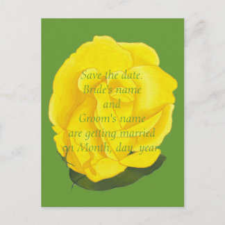 Tarjetas postales de boda "Save the date" con rosa