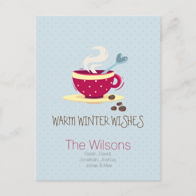 Tarjetas postales de café caliente con los mejores (Anverso)