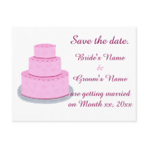 Tarjetas Postales de Corazones de Torta de Boda Ro