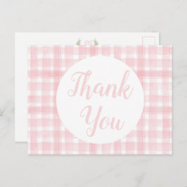 Tarjetas postales de cresta de laurel con gingham