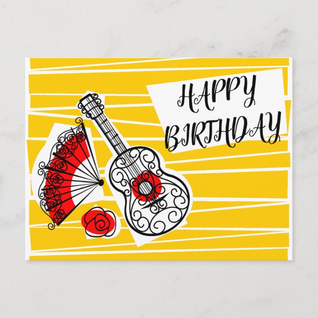 Tarjetas postales de cumpleaños con recuerdos espa (Anverso)