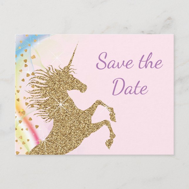 Tarjetas Postales de Cumpleaños de Unicornio para  (Anverso)