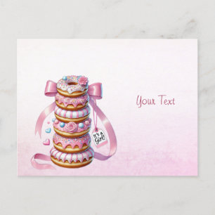 Tarjetas Postales de Donas con Purpurina y Listón 