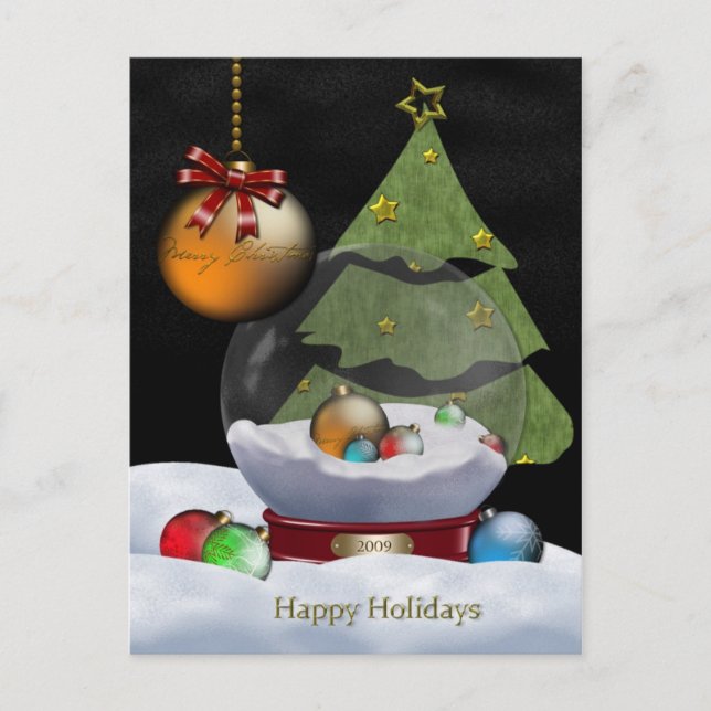 Tarjetas postales de esfera de nieve (Anverso)