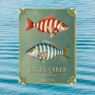 Tarjetas postales de Finger Lakes Nueva York de pe
