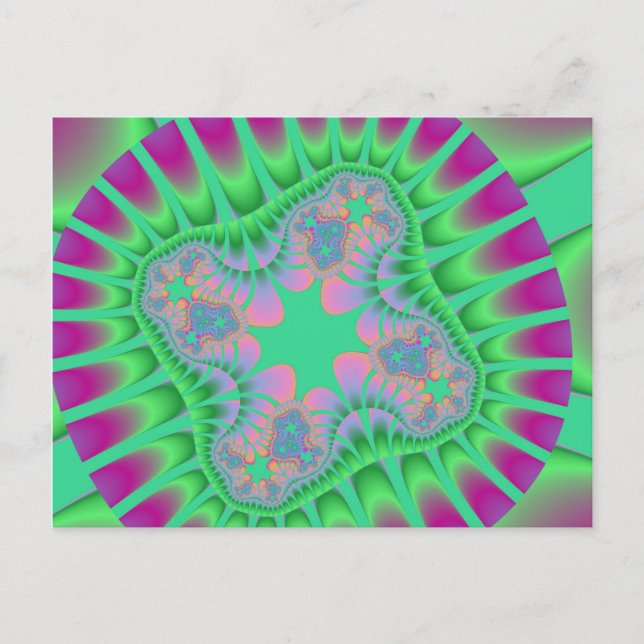 Tarjetas Postales de Flor Verde de Trébol Personal (Anverso)