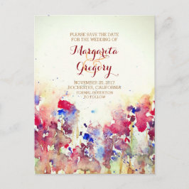 tarjetas postales de flores de acuarela para guard