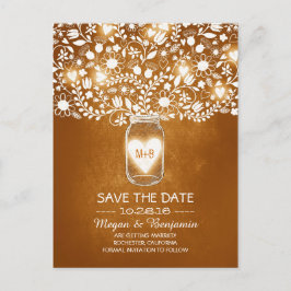 Tarjetas postales de flores en tarro de mason nara