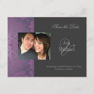 Tarjetas postales de foto de damasco Save the Date
