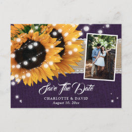 Tarjetas Postales de Foto de Girasoles Morados par