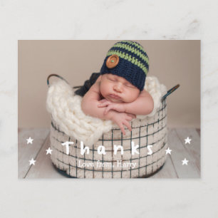 Tarjetas Postales de Foto de Gracias para Bebé