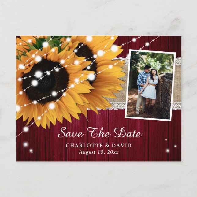 Tarjetas Postales de Foto de Save The Date de Gira (Anverso)