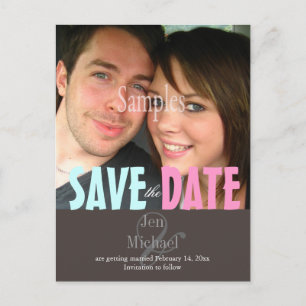 Tarjetas postales de foto de 'Save the Date' lisas