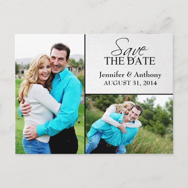 tarjetas postales de foto para guardar la fecha (Anverso)