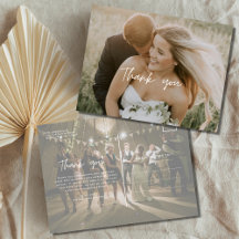 Tarjetas Postales de Fotos de Boda Agradeciendo Mo
