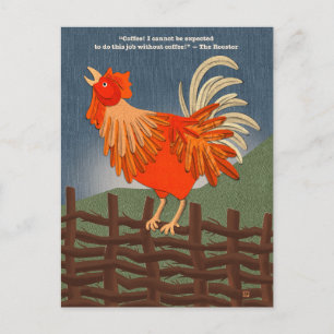 Tarjetas Postales de Gallo Adicto al Café