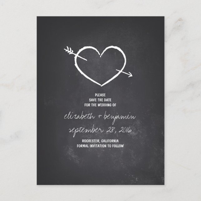 Tarjetas postales de guardar la fecha con pizarra  (Anverso)