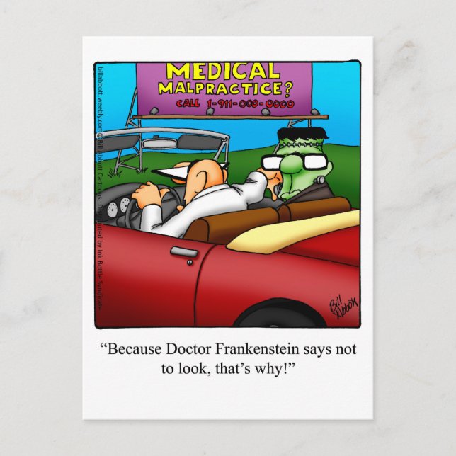 Tarjetas Postales de Humor de Halloween "Espectacu (Anverso)