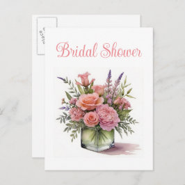 Tarjetas postales de invitación a la ducha de novi