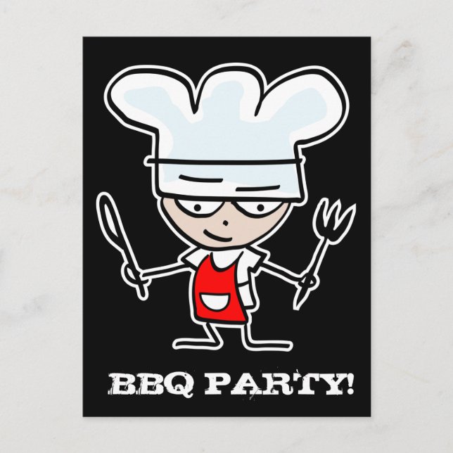 Tarjetas postales de invitación de fiesta de barba (Anverso)