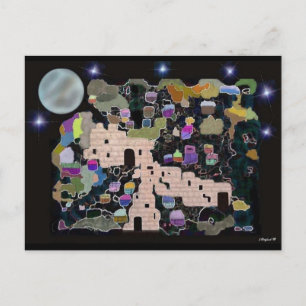 Tarjetas postales de la luna de Jerusalén