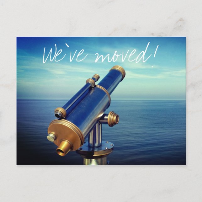 Tarjetas postales de mudanza con vista al mar para (Anverso)