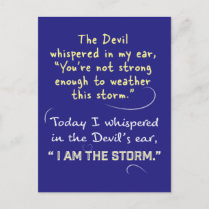 Tarjetas postales de mujer cristiana El diablo me