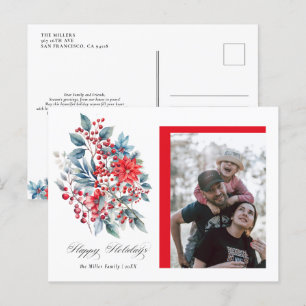 Tarjetas postales de Navidad con foto de vacacione