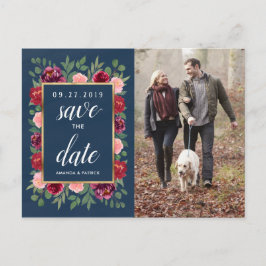 Tarjetas Postales de Navy Rosa Dorado Burgundy Sav