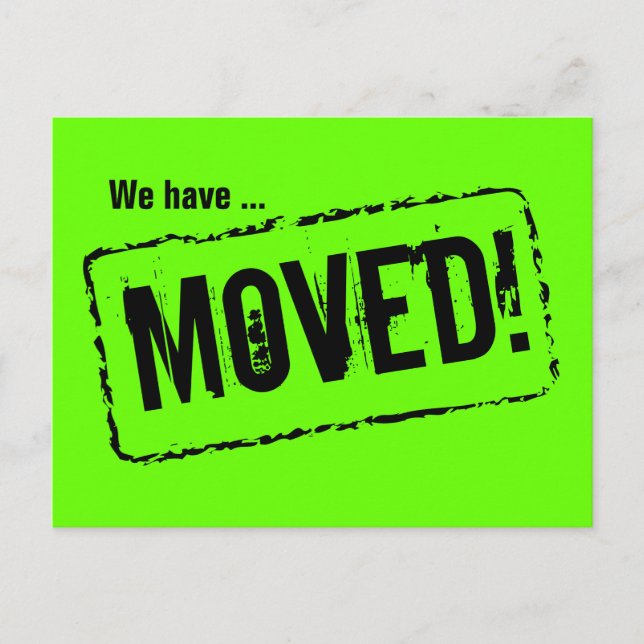 Tarjetas postales de neón verde para cambio de dir (Anverso)