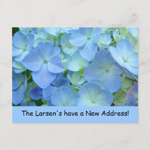 Tarjetas postales de nueva dirección Anuncios Azul