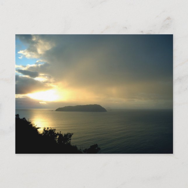 Tarjetas Postales de Nueva Zelanda Amanecer Brumos (Anverso)