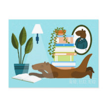 Tarjetas postales de nutria de Reading