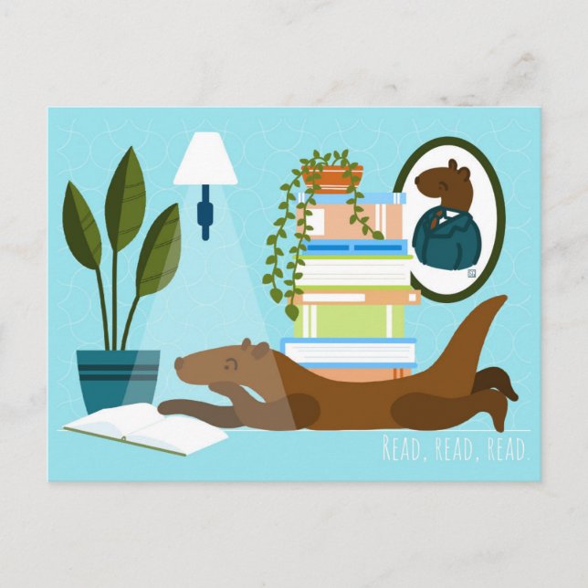 Tarjetas postales de nutria de Reading (Anverso)