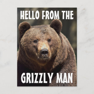 TARJETAS POSTALES DE OSO GRIZZLY MAN GRIZZLY