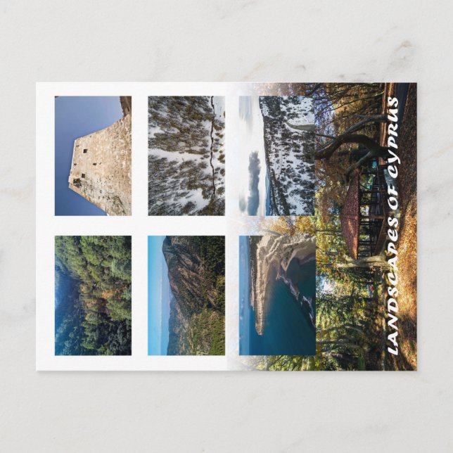 Tarjetas postales de paisajes de Chipre (Anverso)