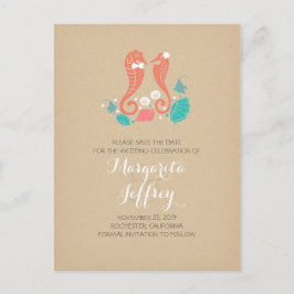 Tarjetas postales de pareja de caballitos de mar l