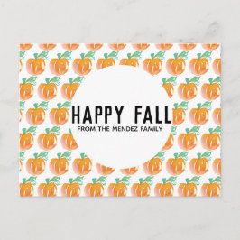 Tarjetas Postales de Patrón de Naranja de Calabaza