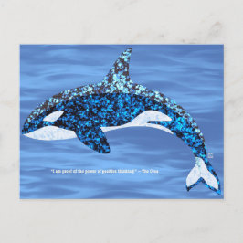 Tarjetas postales de pensamiento positivo de Orca