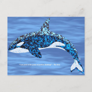 Tarjetas postales de pensamiento positivo de Orca
