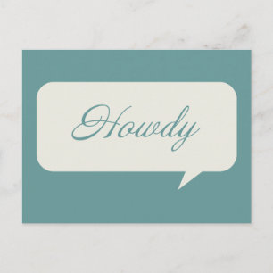 Tarjetas postales de Personalizable Howdy