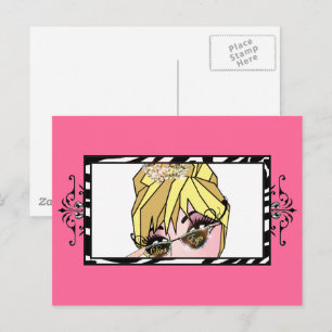 Tarjetas postales de pestañas “Diva Eyes” y maquil