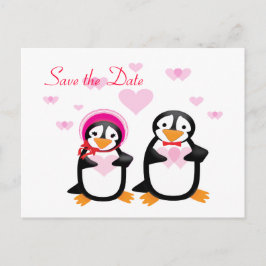 Tarjetas Postales De Pingüinos De San Valentín