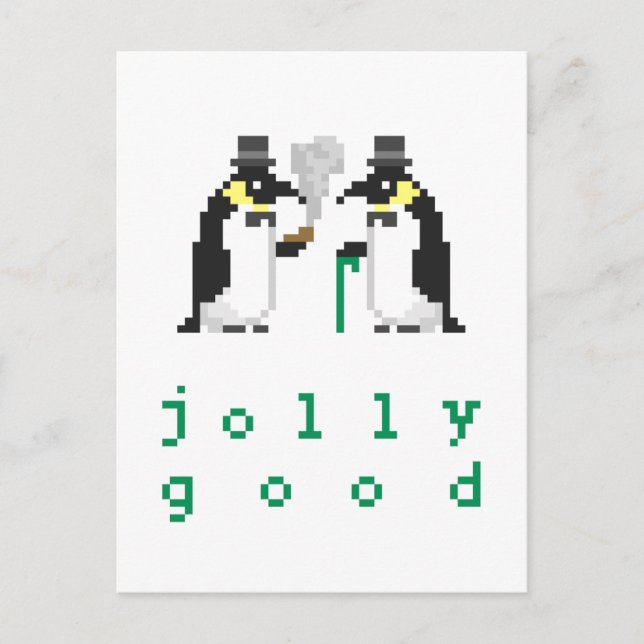 Tarjetas Postales de Pingüinos Divertidos (Anverso)