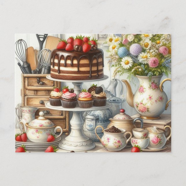 Tarjetas Postales De Platos De Cocina Antiguos Tor (Anverso)