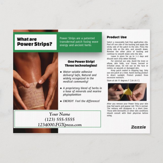 Tarjetas postales de Power Strip (Reverso)