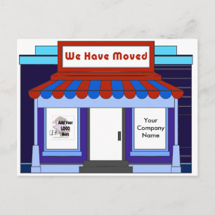 Tarjetas postales de publicidad de negocios en mov