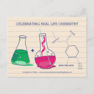 Tarjetas Postales de Química de Ahorro de Fecha de