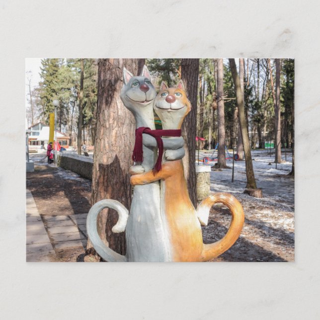 TARJETAS POSTALES DE ROMANCE PARA AMANTES DE GATOS (Anverso)